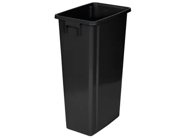 afvalverzamelaar,80l,HxBxD 762x320x460mm,romp PP zwart,gesloten