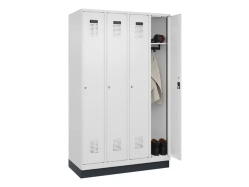 locker,HxBxD 1950x1200x500mm,4vak,vak B 300mm,cil.-slot,sokkel