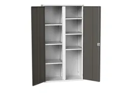 universele kast,HxBxD 2000x1050x550mm,6xStalen bodem,draaigrendelslot