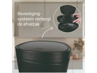 Afvalbak Desq 6130.09 Touch 30 liter RVS zwart - 5