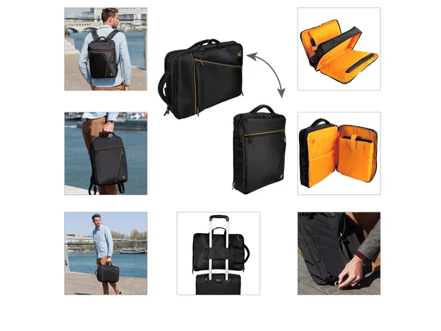 Exacompta Dual Exactive 15,6 inch laptoptas/rugzak zwart