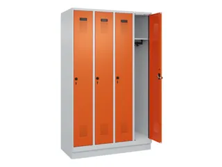 locker,HxBxD 1950x1200x500mm,4vak,vak B 300mm,draaigrendel,sokkel - 2