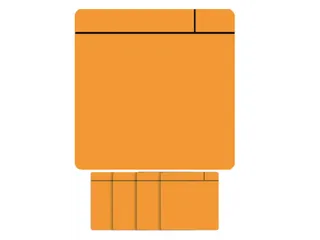 Magneet scrum 75x75mm oranje 5 stuks - 1