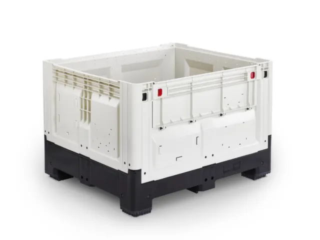 Palletbox,HxLxB 800x1200x1000mm,720l,PE,zwart/ivoorkleurig