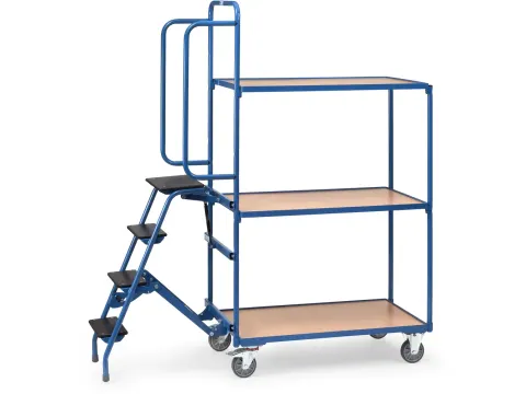 Orderverzamelwagens 2107 250kg 1000x600mm 3 Etages Hout