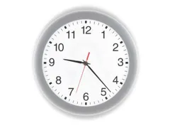 Kwartswandklok Ø 300mm Kunststof Behuizing Zilver