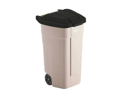 Mobiele container 100 Liter Beige Zwart