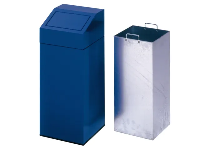 Afvalverzamelaar 76 Liter 890x380x380mm Sticker Papier Blauw