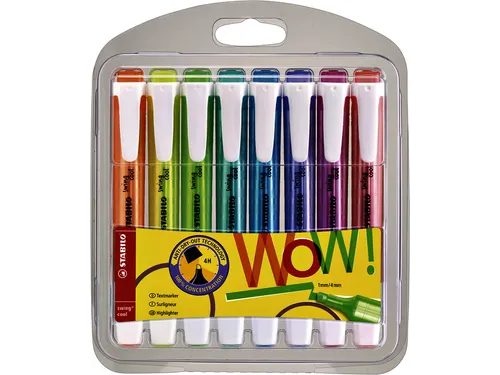 Markeerstift STABILO Swing cool 275/8 Wow assorti etui à 8 stuks