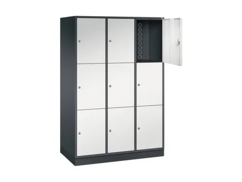 grootvolume-lockersysteem,RAL 7021/RAL 7035,HxBxD 1950x1220x600mm