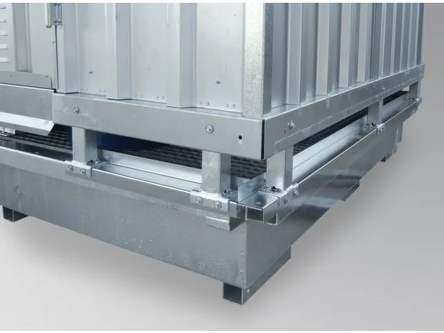 Container aquatoxische stoffen BxDxH 4075x2075x2375mm verzinkt blauw