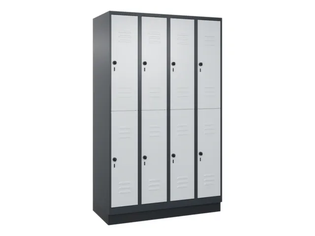 dubbeldekse locker,HxBxD 1950x1200x500mm,4x2vak.,vak B 300mm