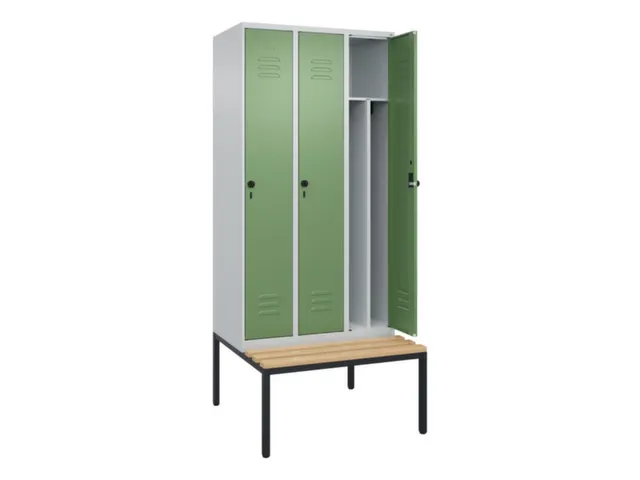 locker voor scheiding van kleding,HxBxD 2120x900x815mm,3vak