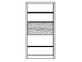 systeemkast,HxBxD 1950x1040x630mm,3xStalen bodem,RAL7035,front RAL5010 - 3