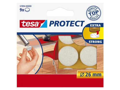 Beschermvilt Tesa antikras 57894 26mm rond wit