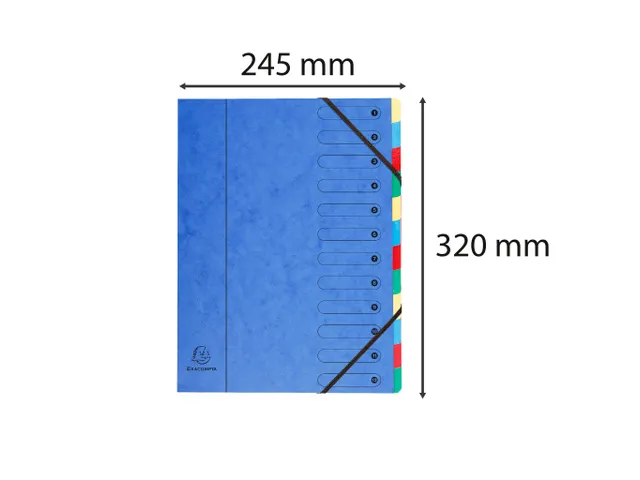 Sorteermap Harmonika 12 vak ass