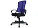 Siège Bureau Pivotant Assise Noir Dossier Maille Bleu