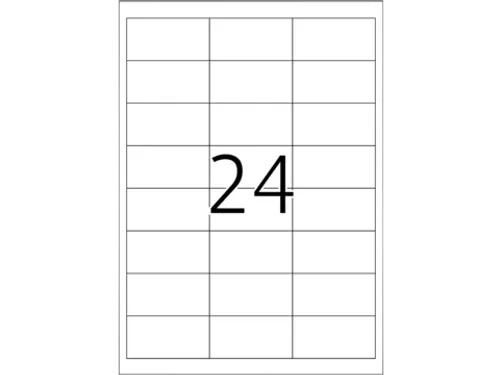 Rillprint Etiket 66x33.8mm 24 op een vel 1000 Vel