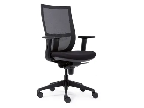 Bureaustoel Euroseats Curve kunststof voetenkruis zwart