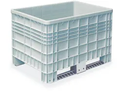 Stapelcontainer Pe 800x1200x800mm 520 liter 350kg 2 Sledepoten Grijs