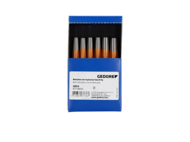 GEDORE 125 B klinknageltrekker en koppenset 6stuks
