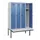 locker met bank,HxBxD 1950x1200x815mm,4vak,vak B 300mm,draaigrendel