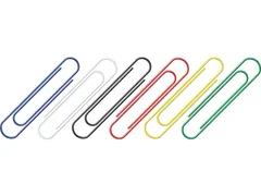 Paperclips Alco 50mm rond assorti kleuren 30 stuks in doos