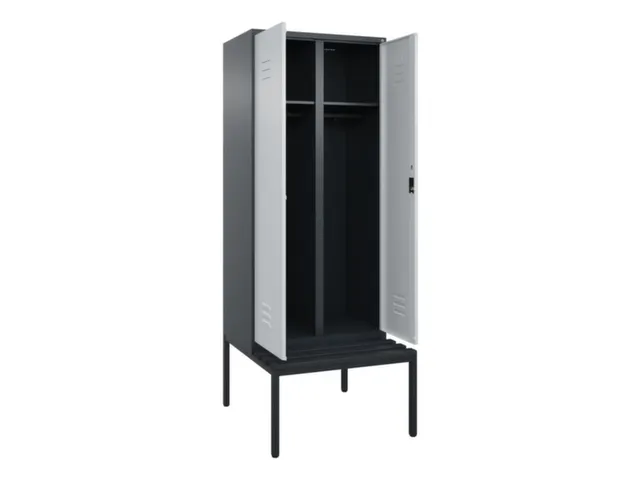 locker voor scheiding van kleding,HxBxD 2120x800x815mm,2vak