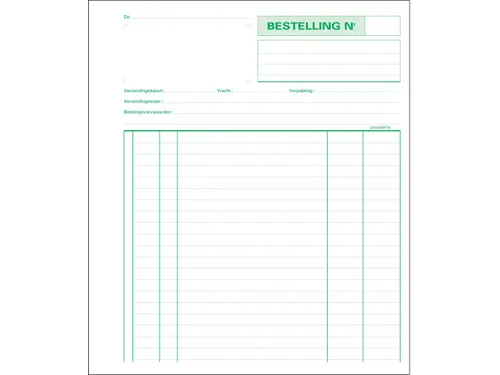bestellingen, ft 21 x 18 cm, Nederlandstalig