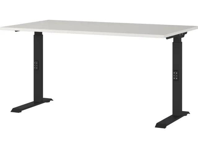 In hoogte verstelbaar bureau,HxBxD 680-910x1400x800mm,blad lichtgrijs