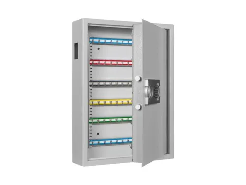 sleutelkast,120haak,HxBxD 630x460x130mm,romp RAL7035,front RAL7035