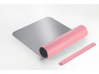 Onderlegger oprolbaar Sigel roze-zilver, 800x300x2mm imitatieleer, dub - 2