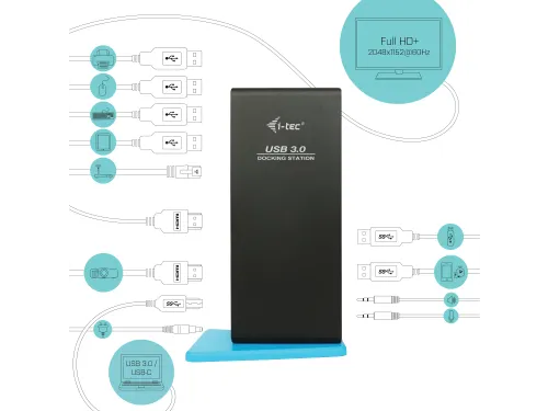 i-tec USB 3.0/USB-C Dual HDMI Docking Station