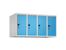 opzetkast,v. locker,4vak.,vak B 250mm,HxBxD 500x1000x500mm,vleugeldeur