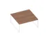 benchtafel,HxBxD 730x1600x1600mm,blad canaletto-hout,sledeframe wit