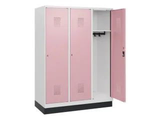 schoollocker,HxBxD 1630x1200x500mm,3vak,vak B 400mm,cil.-slot,sokkel - 1