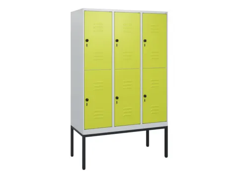dubbeldekse locker,HxBxD 1950x1200x500mm,3x2vak.,vak B 400mm