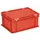 Euronorm Stapelkrat Hxlxb 180X400X300Mm 16L Met Deksel Rood
