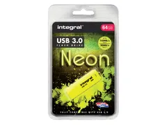 USB stick 3.0 Integral Neon USB-A 64GB geel