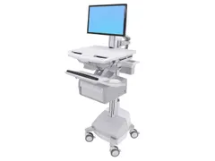 Medische Trolley StyleView-wagen met LCD-draaipunt, SLA-voeding 2 lade