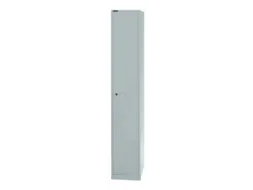 garderobekast,HxBxD 1802x305x457mm,1vak,cil.-slot,romp lichtgrijs