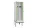 locker met bank,voor scheiding van kleding,HxBxD 2120x600x815mm,2vak