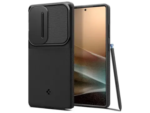 Spigen Optik Armor Samsung Galaxy S25 Ultra Hoesje Camera Slider Zwart