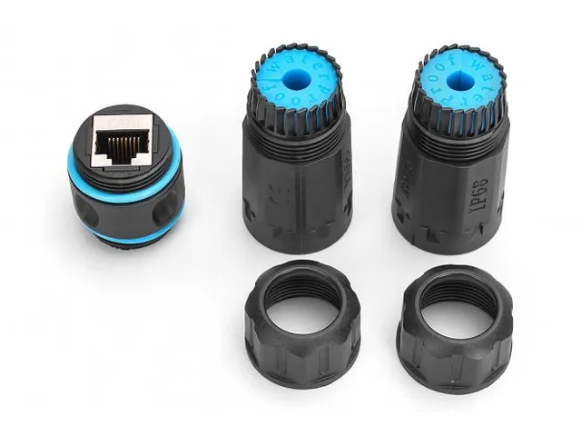 CAT 6A buitenaansluiting IP68 RJ45 naar RJ45 connector