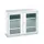 vitrinekast 1000x1300x550mm 2xStalen bodem romp RAL7035 front RAL7035