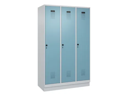 locker,HxBxD 1950x1200x500mm,3vak,vak B 400mm,draaigrendel,sokkel