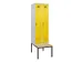 locker met bank,voor scheiding van kleding,HxBxD 2120x600x815mm,2vak