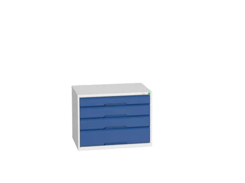 ladekast HxBxD 600x800x550mm 4laden romp RAL7035 front RAL5010