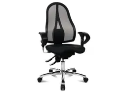 Draaistoel Zwart H X B X D 460-560X 480X 450Mm Netbekleding Rugleuning