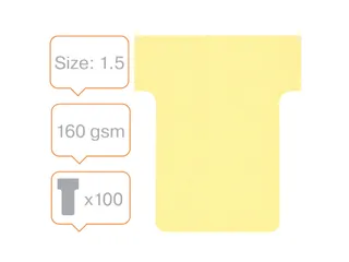 Planbord T-kaart Nobo nr 1.5 36mm geel - 3